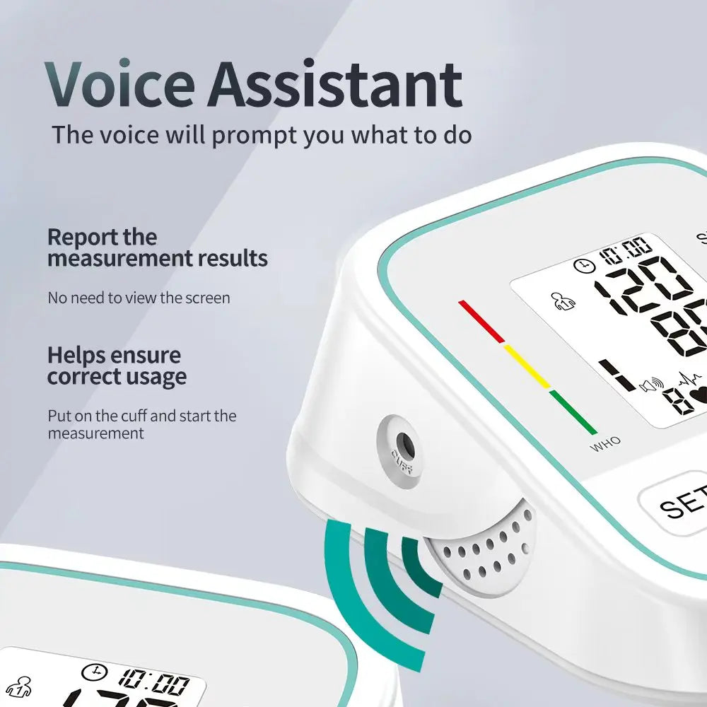 Automatic Digital Upper Arm Blood Pressure Monitor With Voice Broadcast
