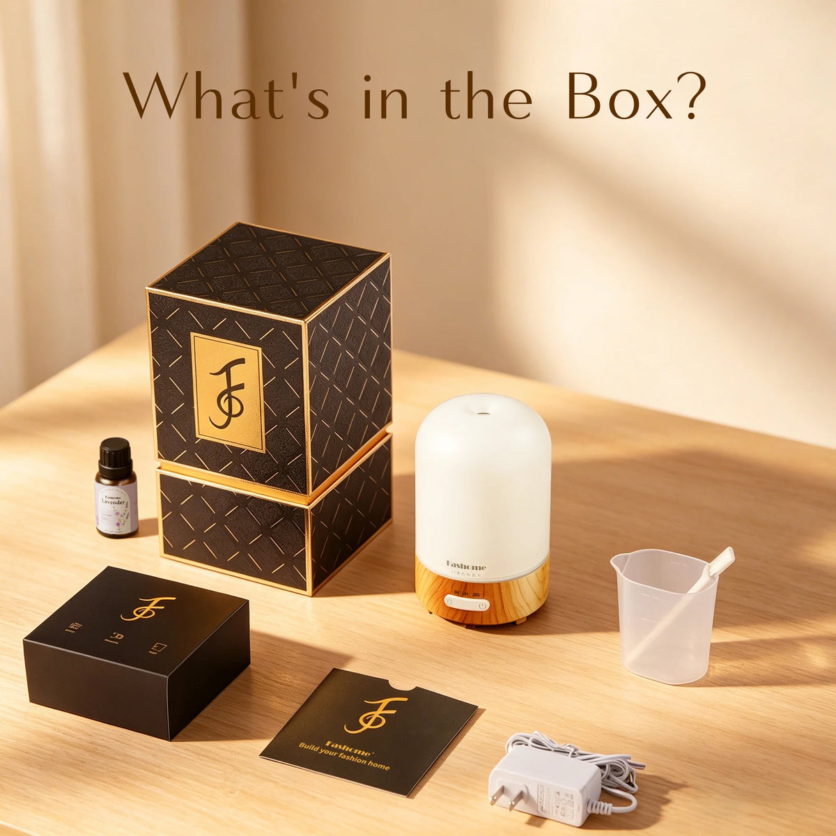 Fashome Hand Blown Glass Ultrasonic Aromatherapy Essential Oil Diffuser