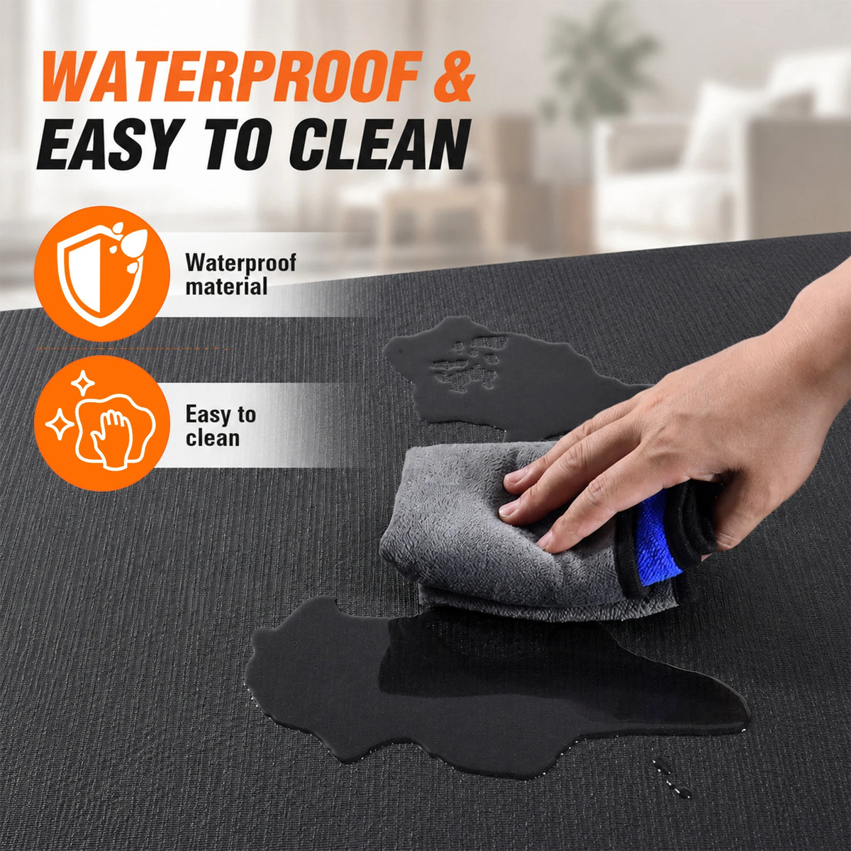 Foldable Non Slip Yoga Mat for Home Gym Fitness Workouts