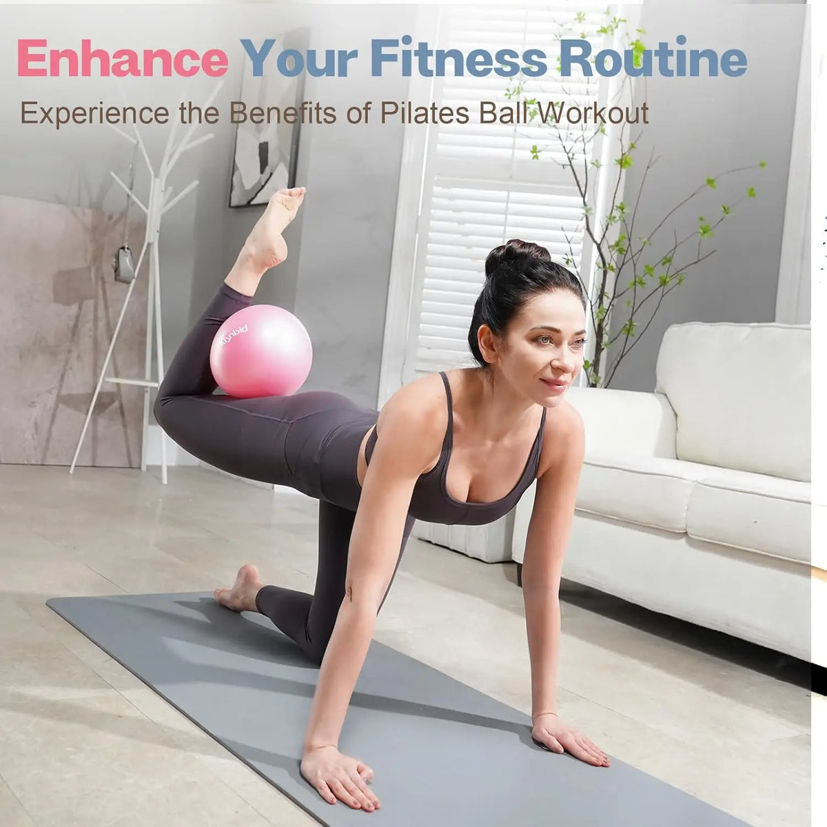 Kisnbld Mini Pilates Ball for Fitness Therapy and Core Training