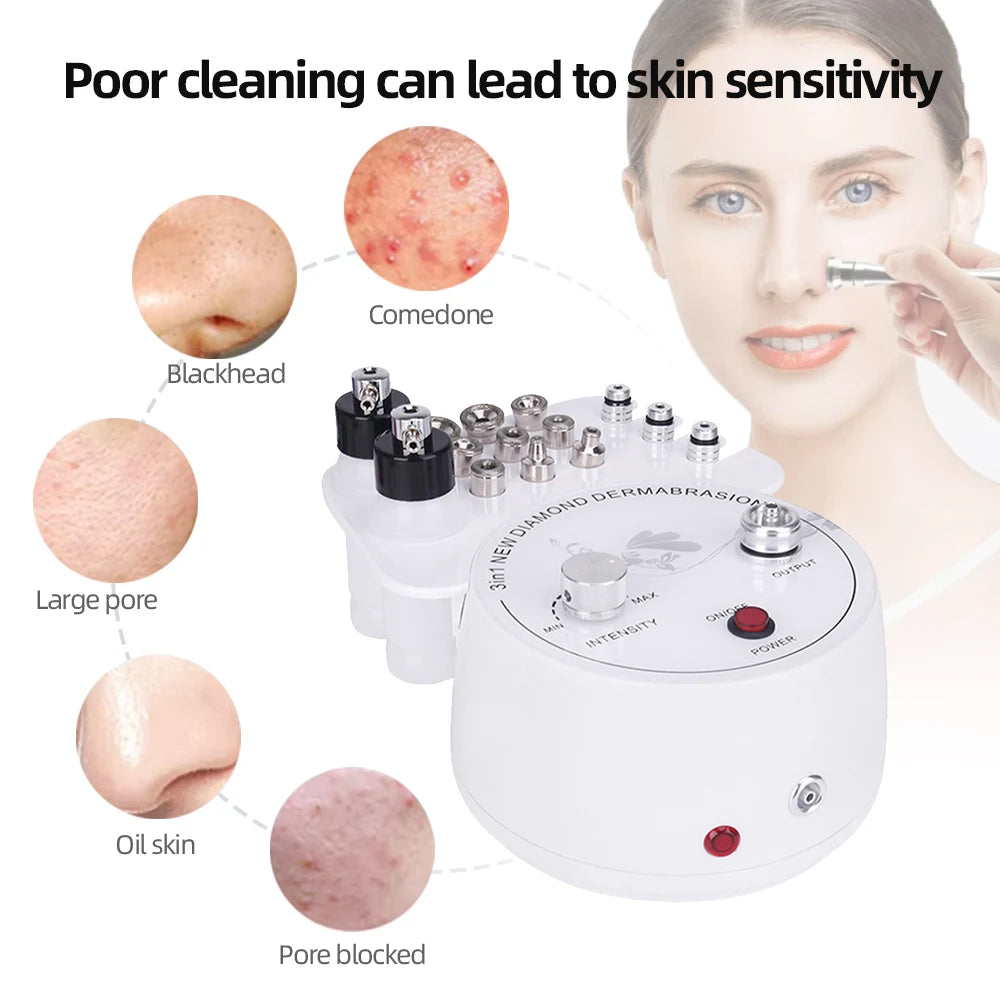 3 in 1 Facial Peeling Deep Cleansing Device Face Beauty Machine Pore Deep Cleaning Skin Care