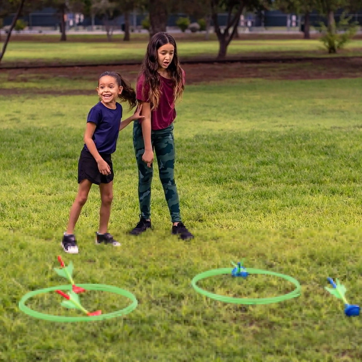 Joyfy Glow In The Dark Lawn Darts Outdoor Family Game Set