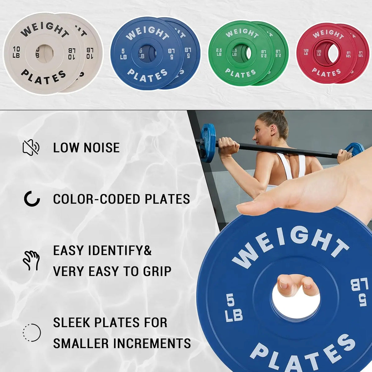 TWISTER.CK Rubber Coated Fractional Weight Plates for Strength Training