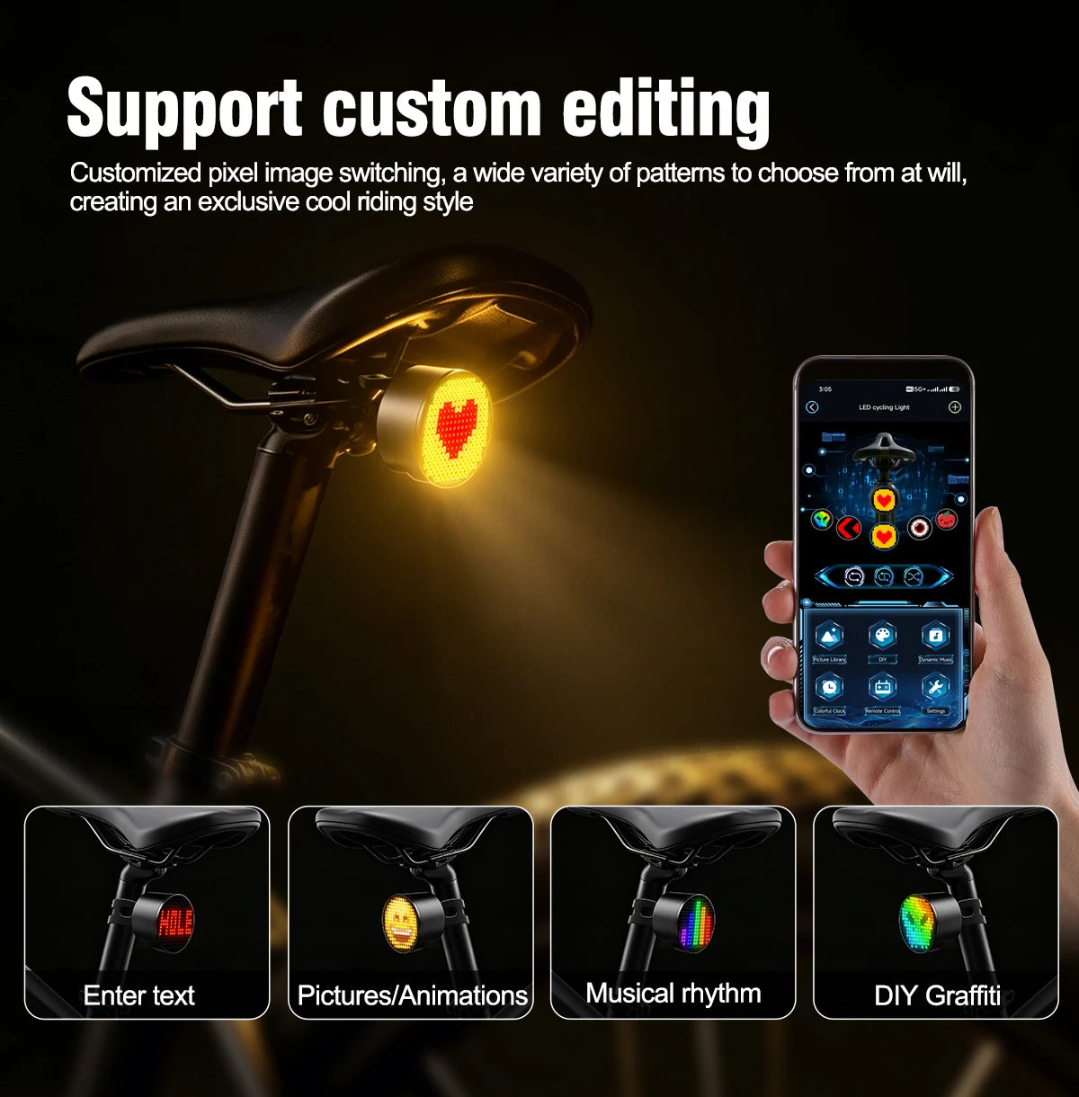Smart Bike Tail Light With App Control And Brake Sensing