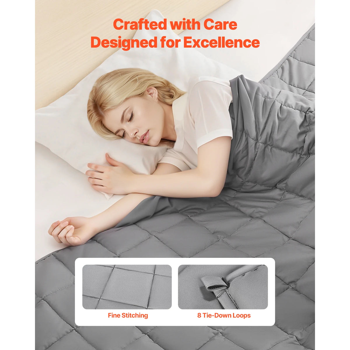 SucceBuy Cooling Weighted Blanket With Breathable Glass Bead Filling