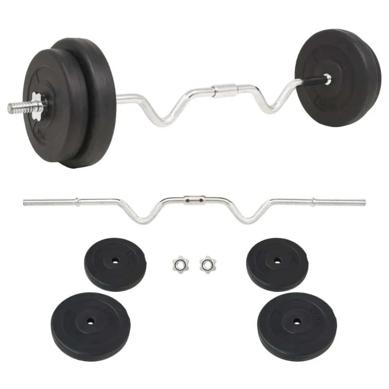 Complete Barbell Weightlifting Set for Strength Training and Home Fitness