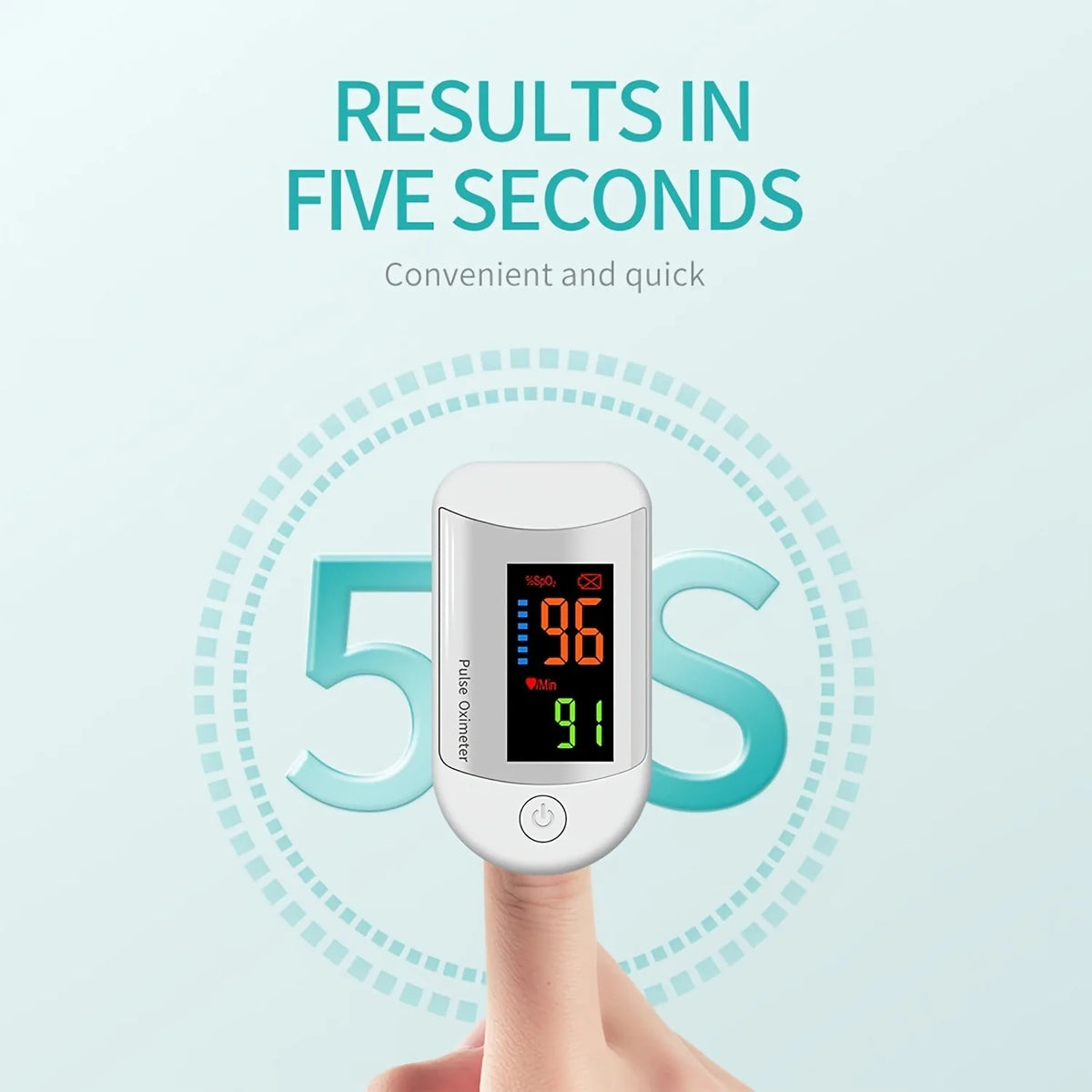 Jitesy Fingertip Pulse Oximeter Blood Oxygen and Heart Rate Monitor