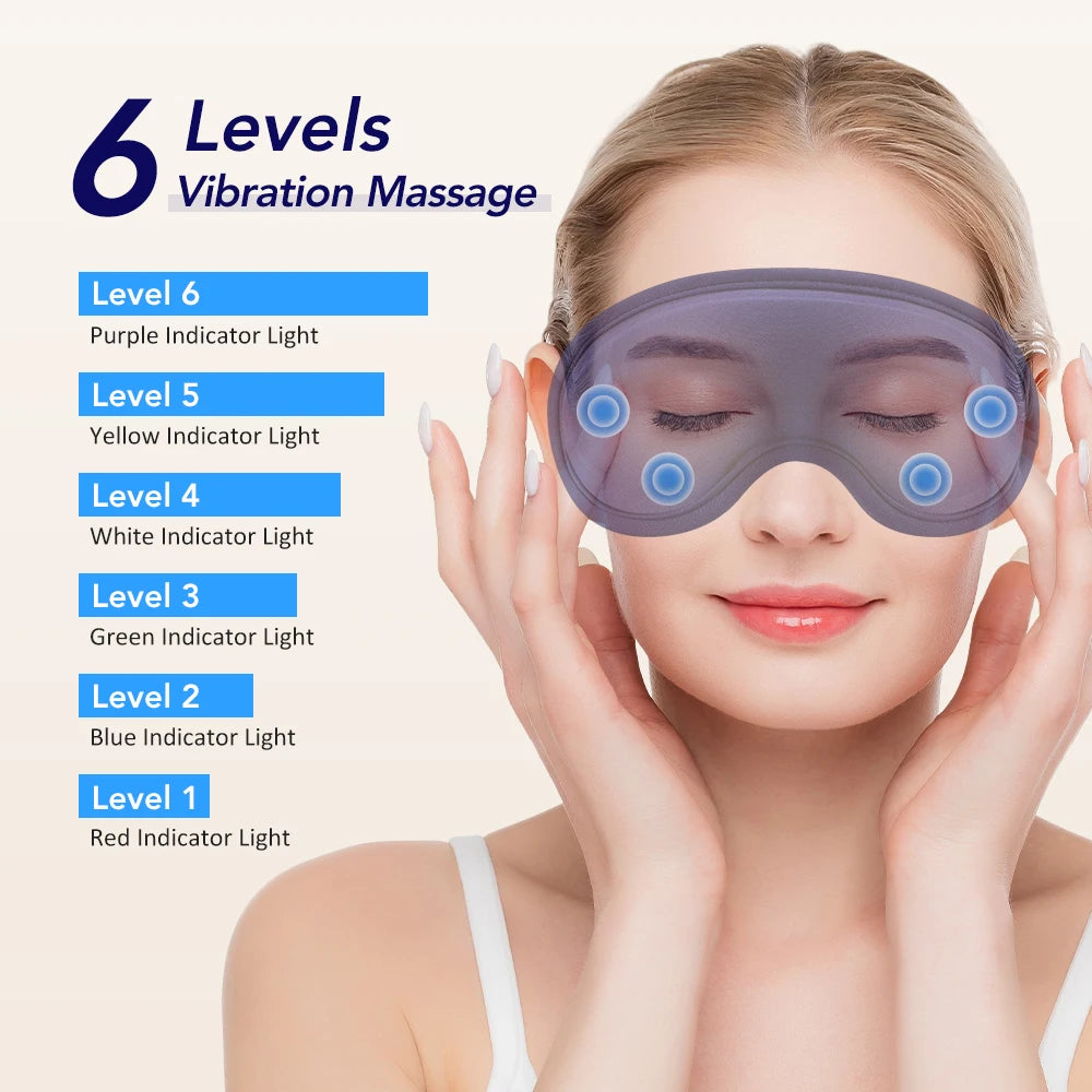 PASTSKY Heated Eye Massager Mask With Vibration for Relaxation