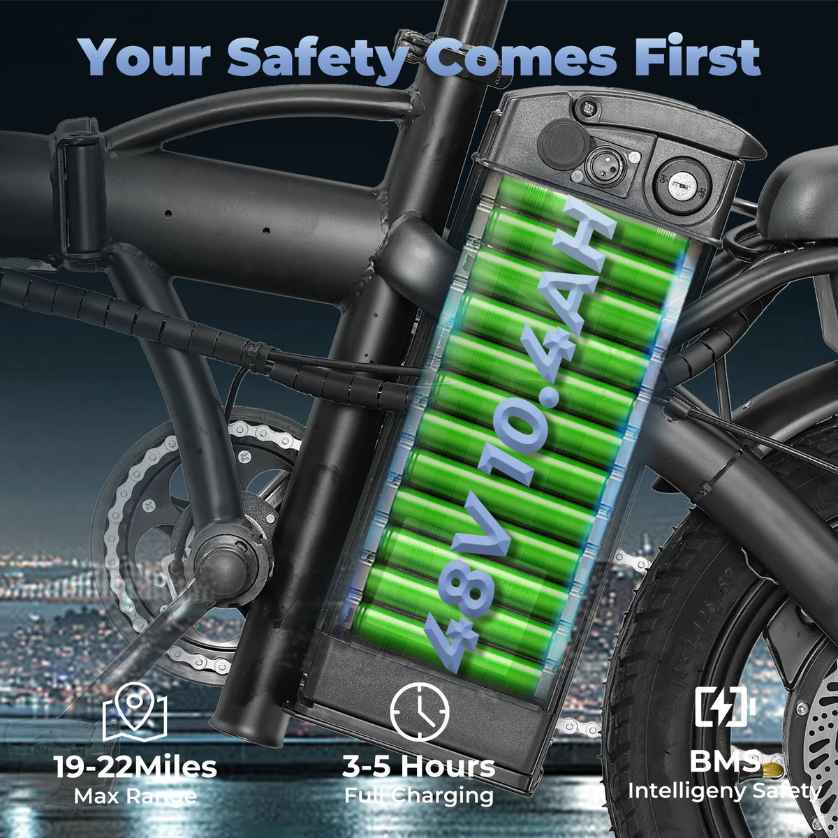 LELEKUAI Folding Electric Bicycle With Pedal Assist And Lithium Battery