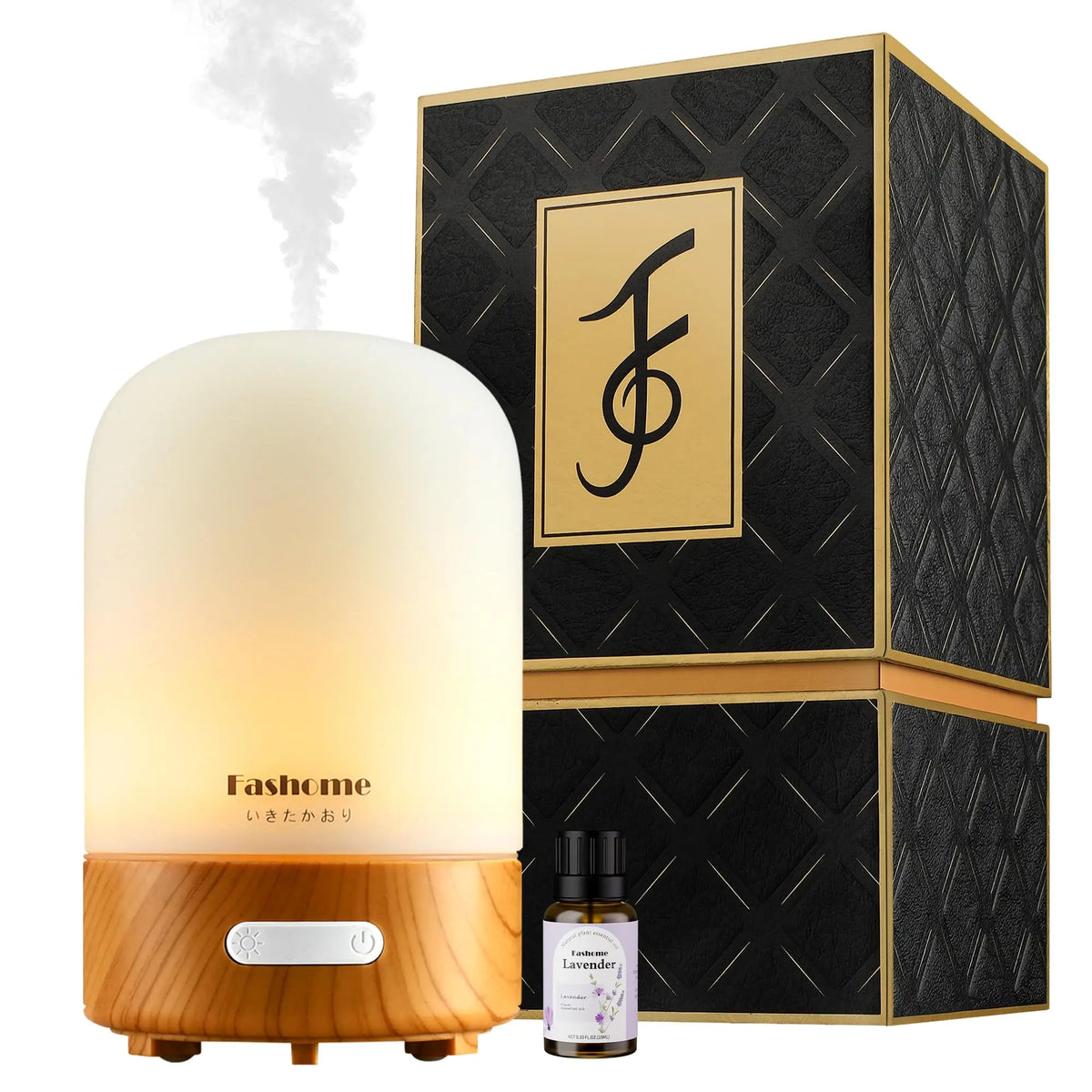 Fashome Hand Blown Glass Ultrasonic Aromatherapy Essential Oil Diffuser