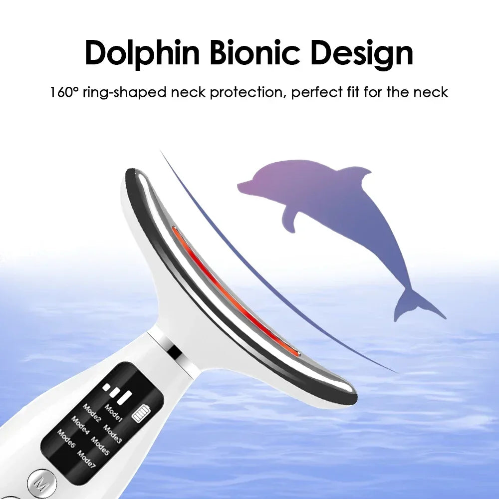 LED Photon Therapy Neck And Face Lifting Massage Device