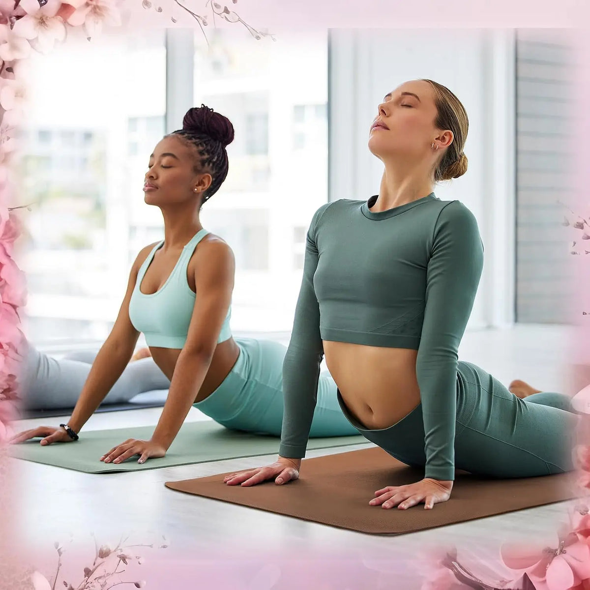 Non Slip Yoga Mats for Fitness Stretching and Studio Workouts
